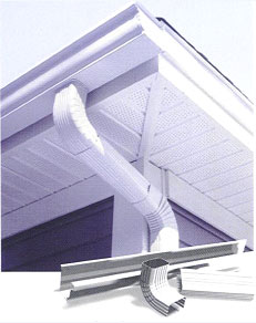 Aluminum Rain Gutters Boston MA, 5-6 inch Seamless Gutter Worcester, MA